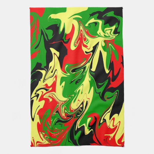 Afrocentrische wervelingen theedoek (Verticaal)