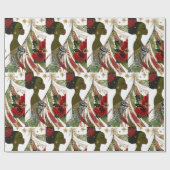 Afrocentrische wikkelpapierrol cadeaupapier (Vlak)