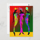 Afrocentrische zondagskerk briefkaart (Voorkant / Achterkant)