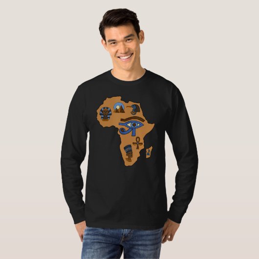Afrocentrisme Zwarte Egyptische Nubiërs Ankh Afric T-shirt (Voorkant volledig)