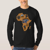 Afrocentrisme Zwarte Egyptische Nubiërs Ankh Afric T-shirt (Voorkant)