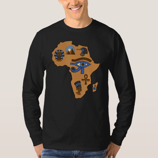 Afrocentrisme Zwarte Egyptische Nubiërs Ankh Afric T-shirt (Voorkant)