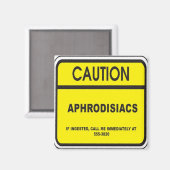 Afrodisiaca in koelkastwaarschuwingsmagneet magneet (Voorkant / Achterkant)