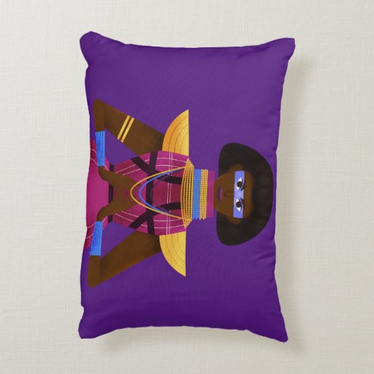 Afrofuturisme Accent Kussen (Achterkant (Verticaal))