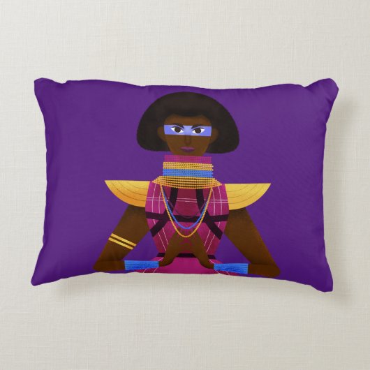 Afrofuturisme Accent Kussen (Achterkant)