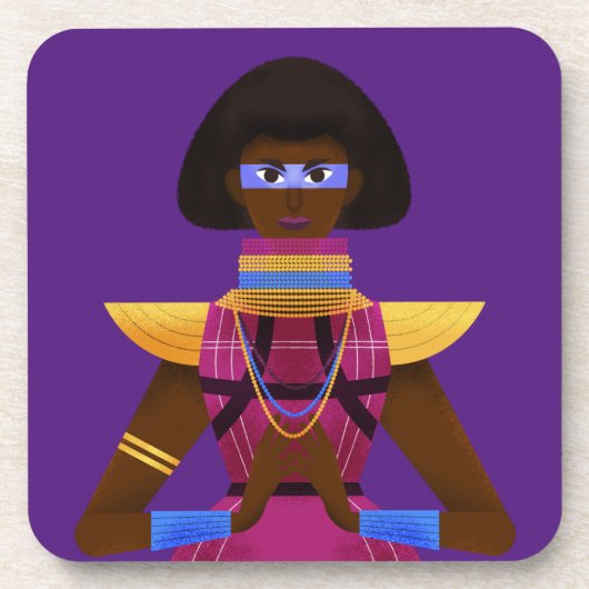 Afrofuturisme Bier Onderzetter (Voorkant)