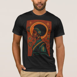 Afrofuturisme en erfgoed – gedurfde Afrocentrische T-shirt