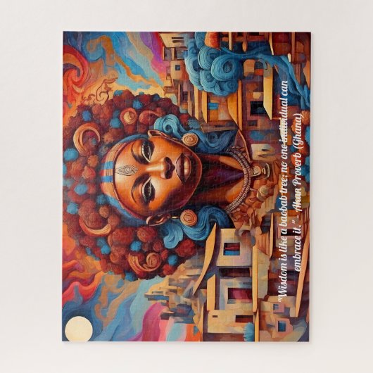 Afrofuturisme :Levendige Afrikaanse schoonheid en  Legpuzzel (Verticaal)