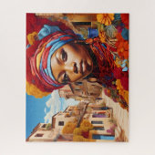 Afrofuturisme :Levendige Afrikaanse schoonheid en  Legpuzzel (Verticaal)