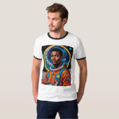 Afrofuturisme Space Explorer Graphic T-shirt (Voorkant volledig)