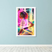 Afrofuturisme Vijf Canvas Afdruk (Insitu (Houten vloer))