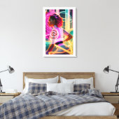 Afrofuturisme Vijf Canvas Afdruk (Insitu (Slaapkamer))