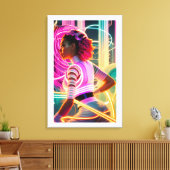 Afrofuturisme Vijf Canvas Afdruk (Insitu (Woonkamer))