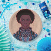 Afrofuturist King 12-inch papieren Bord (Feest)