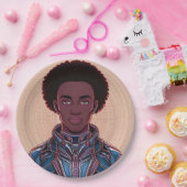 Afrofuturist King 12-inch papieren Bord (Feest)