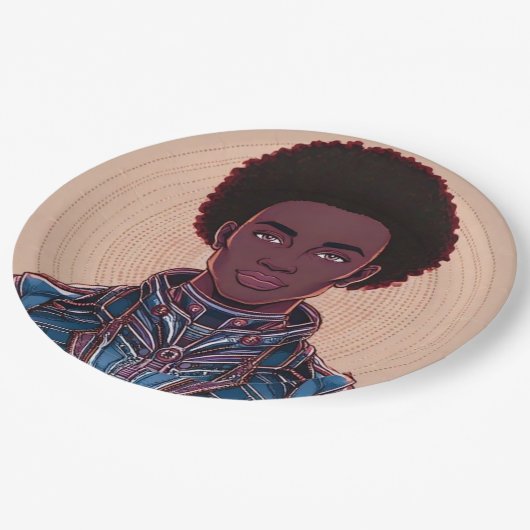Afrofuturist King 12-inch papieren Bord (Gekanteld)