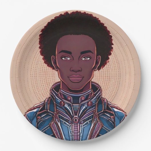 Afrofuturist King 12-inch papieren Bord (Voorkant)