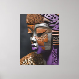 Afrofuturistisch masker canvas afdruk