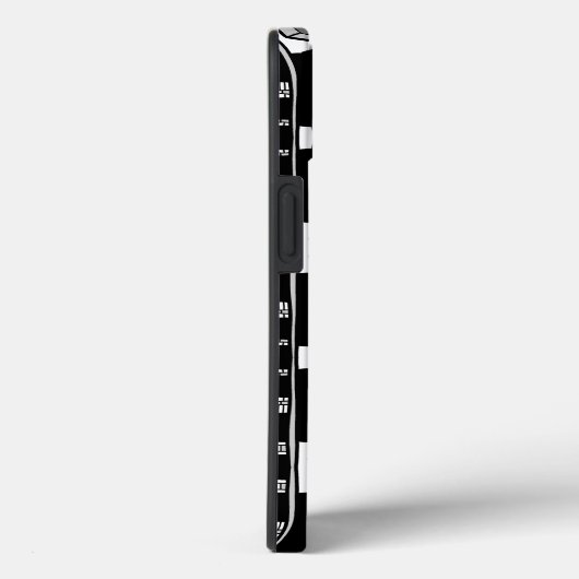 Afrofuturistisch patroon grijs Case-Mate iPhone case (Achterkant / Rechts)