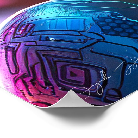 Afrofuturistische Afrikaanse vrouw Modern Art Post Poster (Hoek)