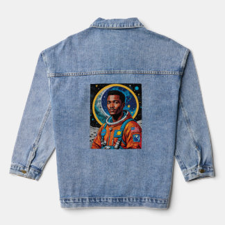 Afrofuturistische Astronaut Hero Art T-shirt Denim Jacket