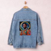 Afrofuturistische Astronaut Hero Art T-shirt Denim Jacket (Hangar)