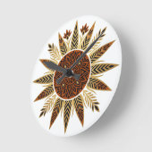 Afrohemiaanse Zonnebundel Mandala Wandklok (Hoek)