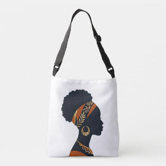 Afrohemian Koningin Portret Cross-Body Tote Crossbody Tas