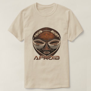 Afroid - Afrofuturisme Cyber-Tribale Afrikaans Mas T-shirt