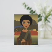Afro'na Lisa Briefkaart (Staand voorkant)