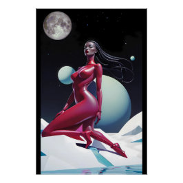 Afronautica - Ken Gage Art Perfect Poster