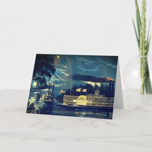 Afronden van een bocht op de Mississippi: Blank Kaart (Voorkant)