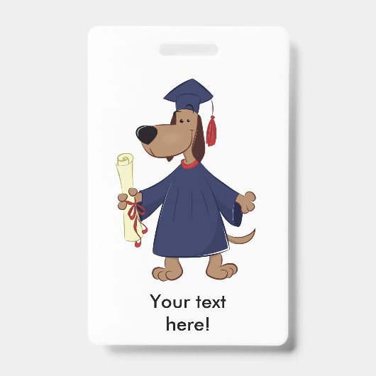 Afrondend hond clipart badge (Voorzijde)