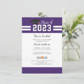 Afronding 2026 Paars Wit Geslaagd Feest Kaart (Staand voorkant)