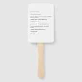 Afronding Ceremonie Schema Gast Programma - Handwaaier (Achterkant)