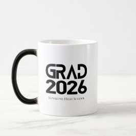 Afronding Klas 2026 Zwart Wit Minimalistisch Magische Mok