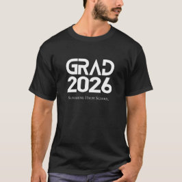 Afronding Klas 2026 Zwart Wit Minimalistisch T-shirt