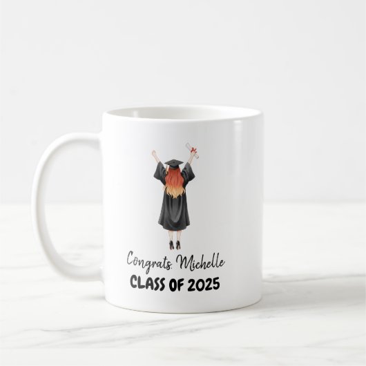 Afronding Klas van 2025 Gepersonaliseerd Koffiemok (Links)