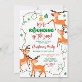 Afronding van de bende rendier kerstfeest kaart (Voorkant)
