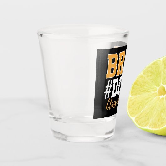 Afronding van klas 2025 afgestudeerd shot glas (Links)