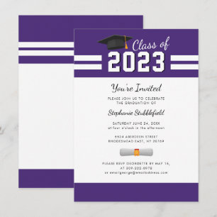 Afrondingsfeest 2026 Eenvoudig Paars Kaart