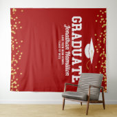 Afrondingsfeestje achtergrond rood goud wandkleed (In Situ (horizontaal))