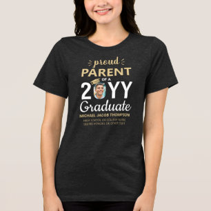 Afrondingsfoto Trotse Ouder Jaar van Afstuderen Af Tri-Blend Shirt