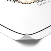 Afrondingsgesigneerd aandenkenprint poster (Hoek)