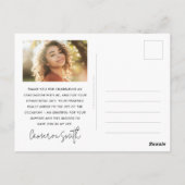 Afrondingsjaar foto retro lettertype afgestudeerd briefkaart (Achterkant)