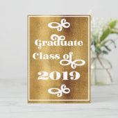 Afrondingsklas 2019 Retro Grad-feest Kaart (Staand voorkant)