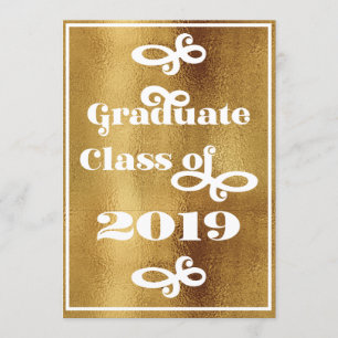 Afrondingsklas 2019 Retro Grad-feest Kaart