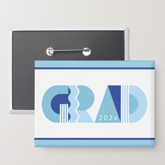 Afrondingsklas van 2026 blauwe cadeau button