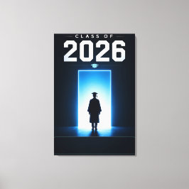 Afrondingsklasse 2026 Gepersonaliseerd naamcadeau Canvas Afdruk