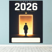 Afrondingsklasse 2026 Geschenk met eigen naam Canvas Afdruk (Insitu (Houten vloer))